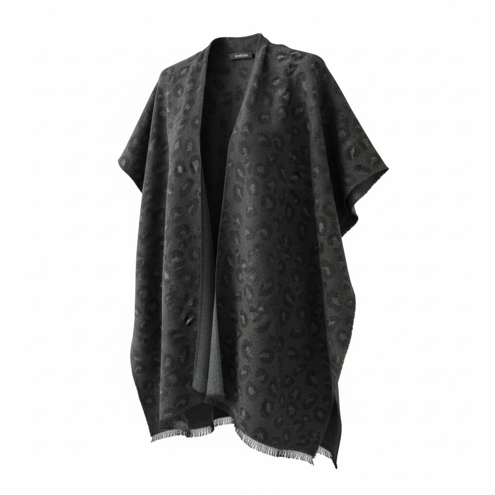 Elegant Black Leopard Print Wrap